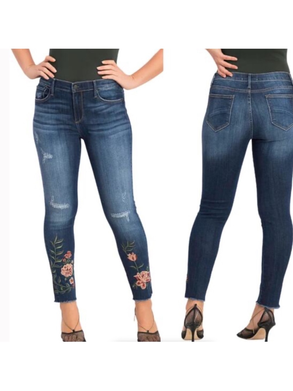 Driftwood size 24 Jackie rose Embroidered Dark Blue Women’s Jeans